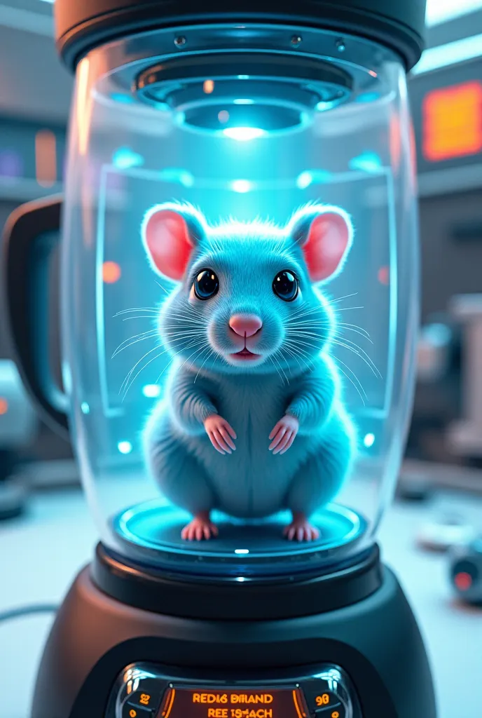 cyan hamster in blender