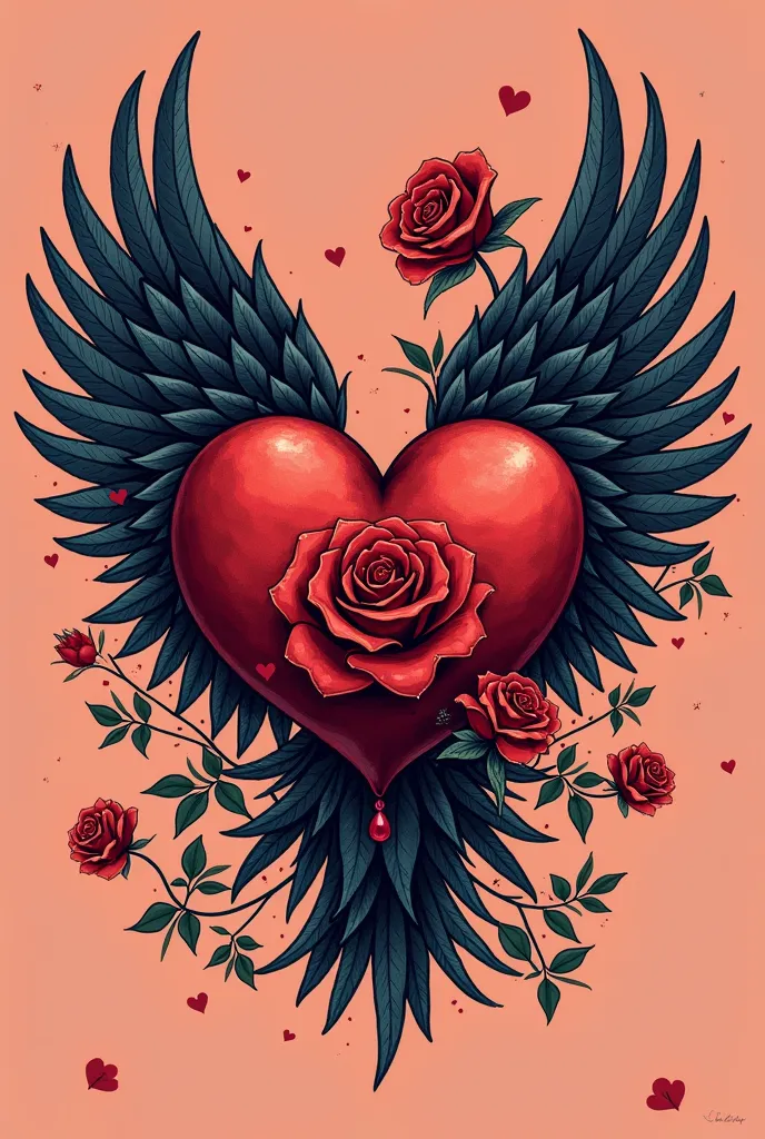 i would like a poster of my tattoo studio for social networks related to valentine's day.  poster attractive to an audience betw...