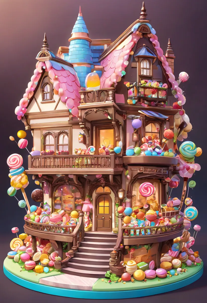 a fancy house made of sweets