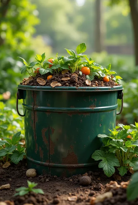 Realistic bucket compost 