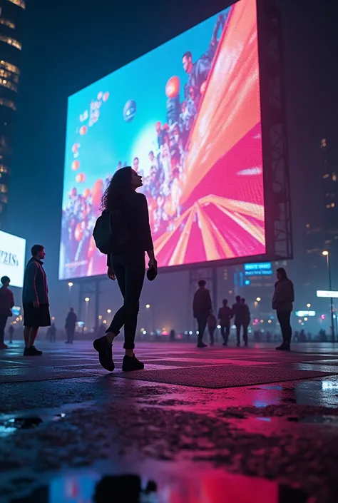 Create a video promoting advertising services through an LED panel