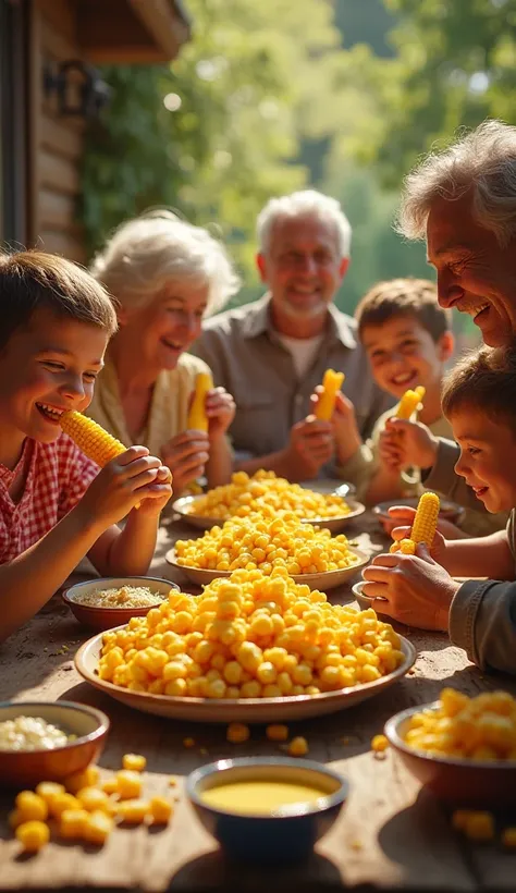 Sweet corn having the whole family