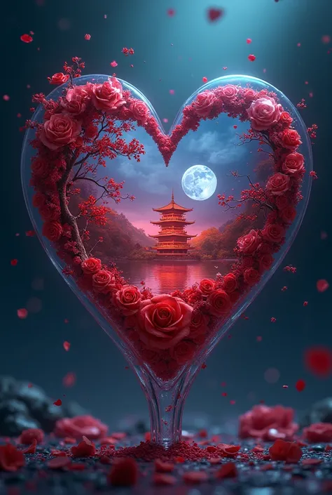 is digital art. Write the name Eva in a line of roses ,Conceptual art, The octane show , isometric realistic ,Dreamlike scen...