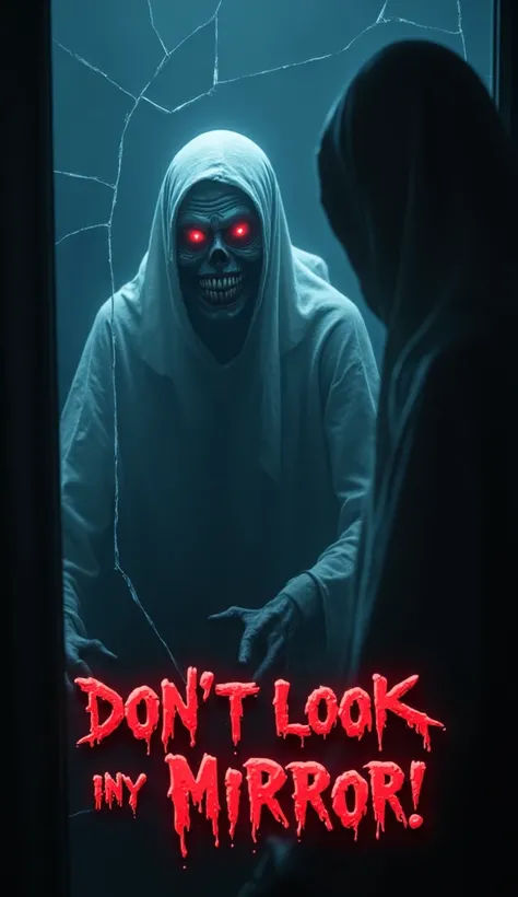 "A terrifying horror thumbnail featuring a dark, eerie atmosphere. In the foreground, a pale, ghostly figure with hollow eyes an...