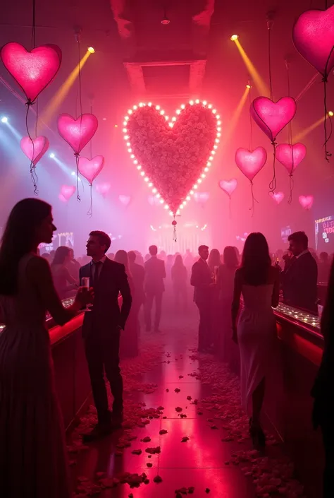 Make this word " Vibes Club " in valentine day theme