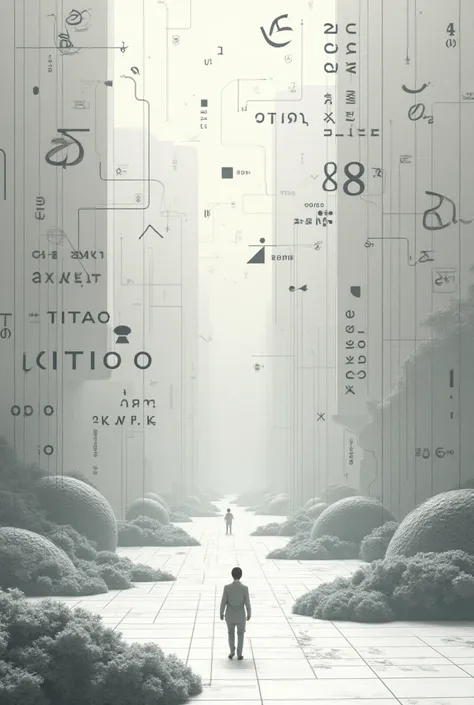 Draw a scenery but in a mathematical symbols