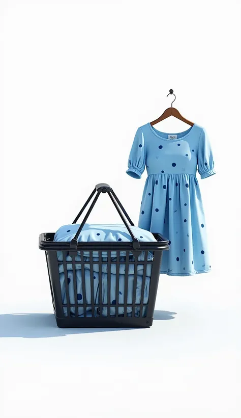 Turn up the dress, Leave it folded what is inside the basket and make it more detailed in realism take off the accordion sleeves...