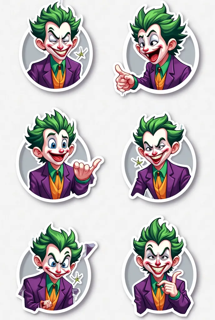 create small stickers in telegram boxes with Joker