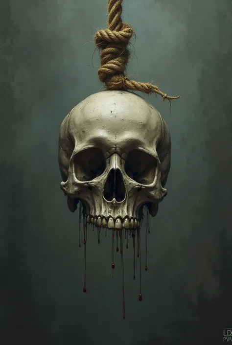 skull with a suicide rope