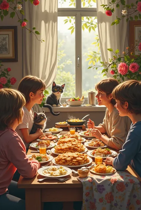 template for filling out games and mailing players, , which is a Maslenica card, kitchen, signature hot pancakes, on the table...