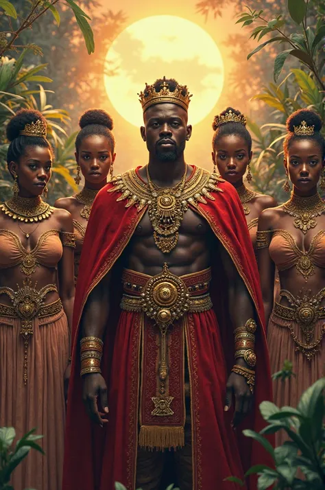 The Ghana African king and sexy queens of desire