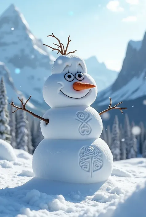 Thor Norse mythology as a Snowman
