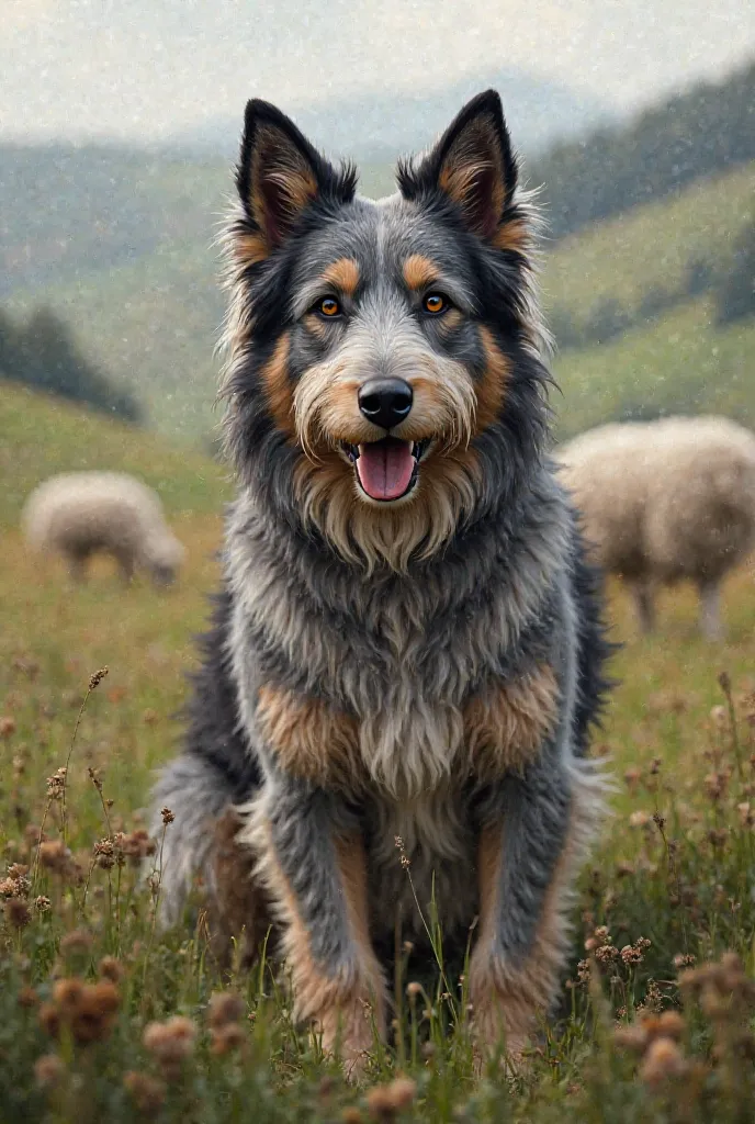 Draw a sheepdog breed dog 
