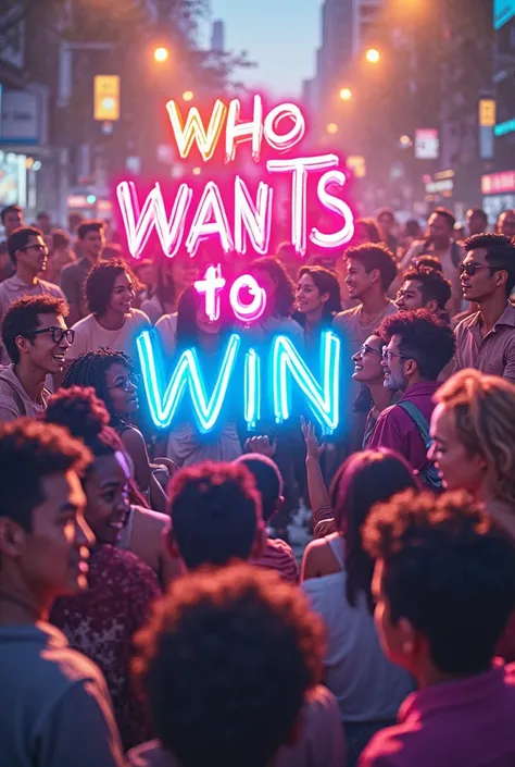 Make an image that says "Who wants to win introduction#