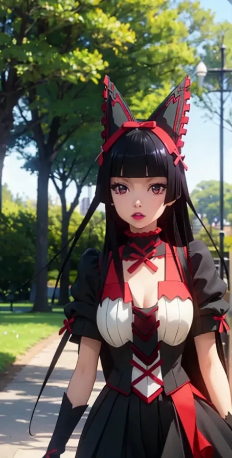 Rory Mercury,high resolution, Best quality, HD model, High detail, high quality, full frame, full length , full height, Gothic s...