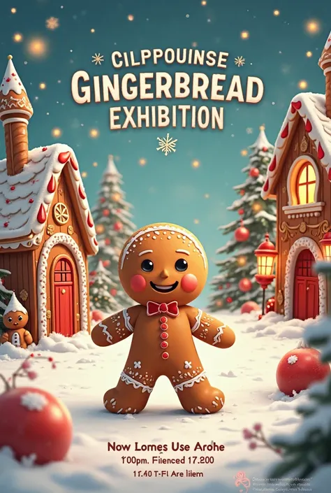 poster about the gingerbread exhibition with information where and when