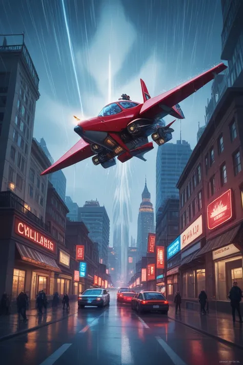 "Relentless Pursuit: The Hunt Through the Neon Streets"
Sleek black police Mustangs cut through the rain-soaked city streets, t...