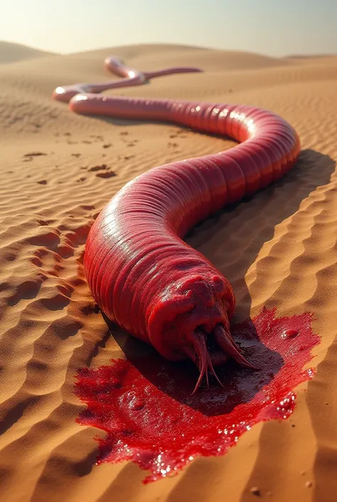 "A massive, red worm, known as olgoj chorchoj, lurks underground, growing up to two meters long. This bloodied creature, leaving...