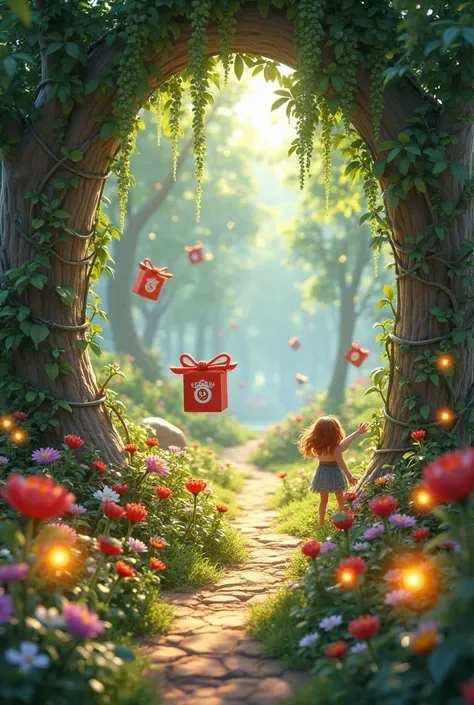 Roblox gift cards in the form of a garden entrance