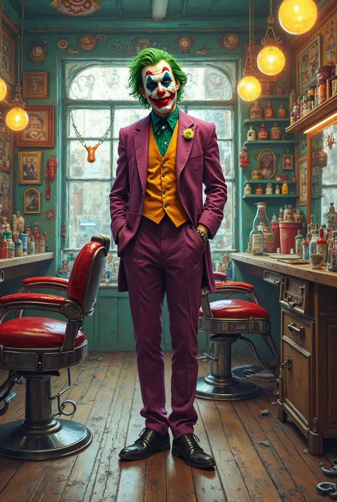 Joker in an American barbershop called Toy Locazo