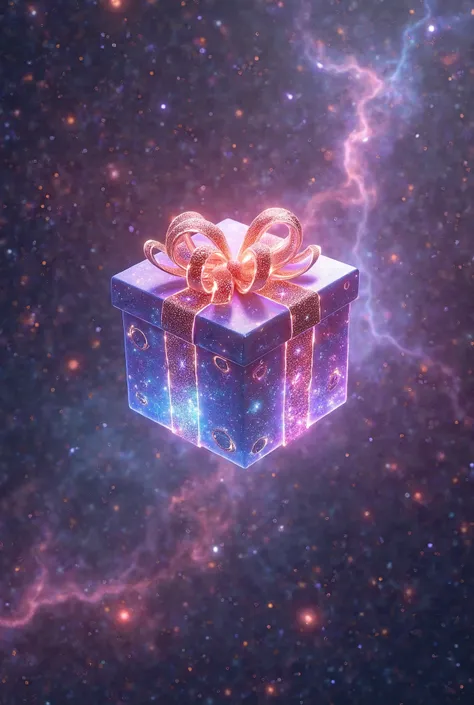 Ultra HD Purple Space Galaxy Star Cluster Floating Gift Box Coupon Ticket