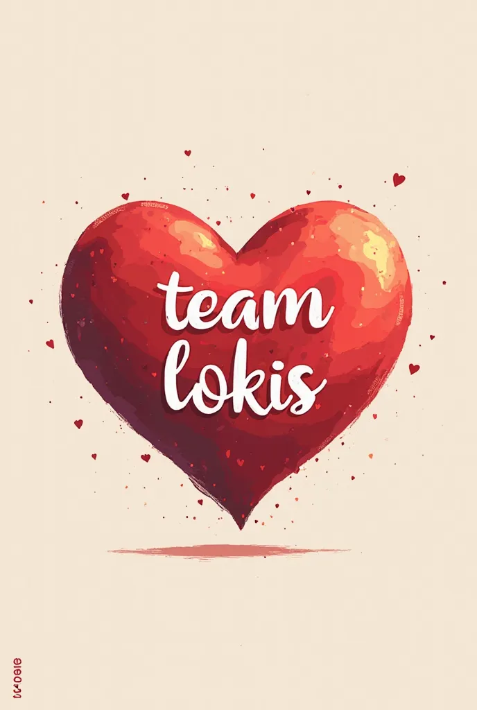 A heart shaped with the word TeamLokis