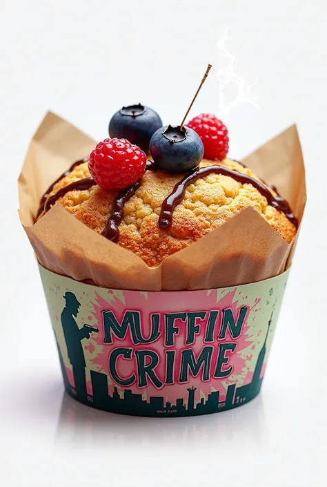 "Create a photorealistic image of a freshly baked muffin with a golden-brown, slightly crumbly top and a moist, fluffy interior ...