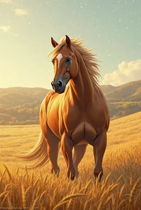 A stallion makes me the wheat