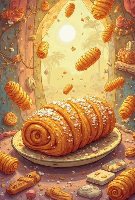 scattered turon background cartoon