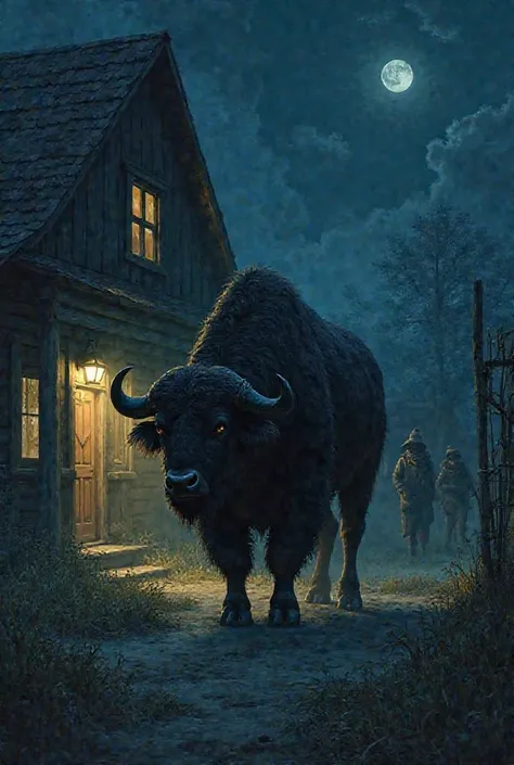 Lekin ek raat chor aaye. Jab sab so rahe the, buffalo ne unhe dekh liya aur zor zor se cheekhne lagi.