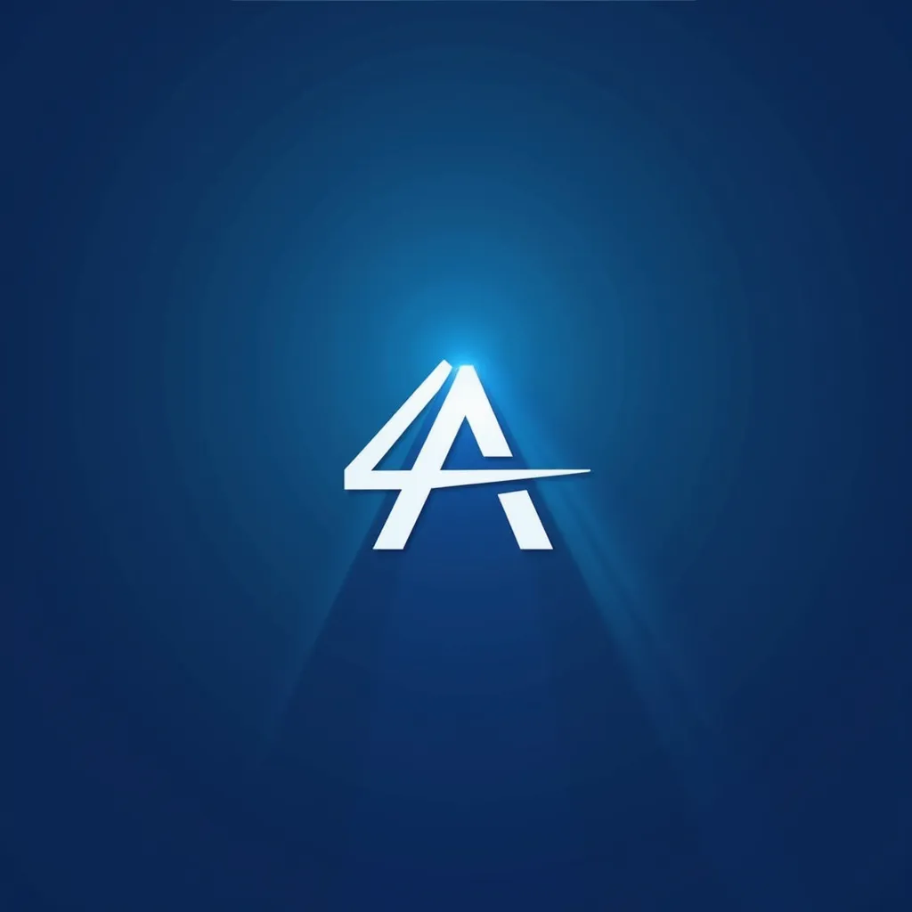 create a logo for the cleaning company 4 A with a modern design and navy blue colors that tend towards a gradient