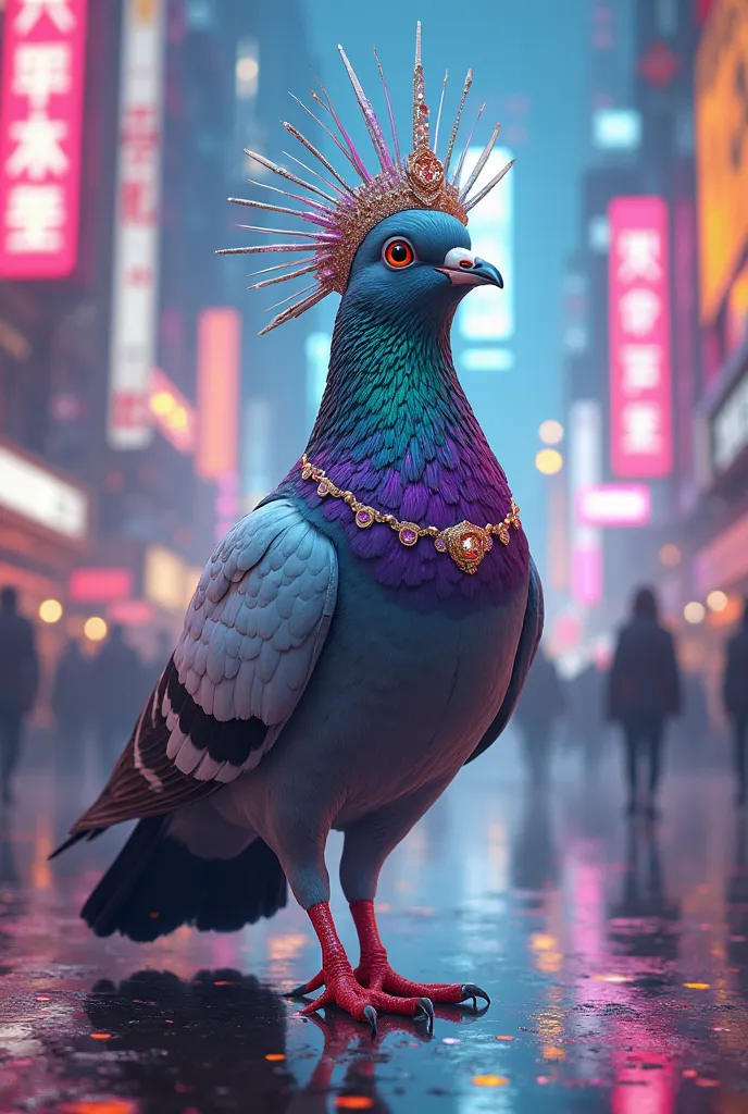 A pigeon as a kpop idol
