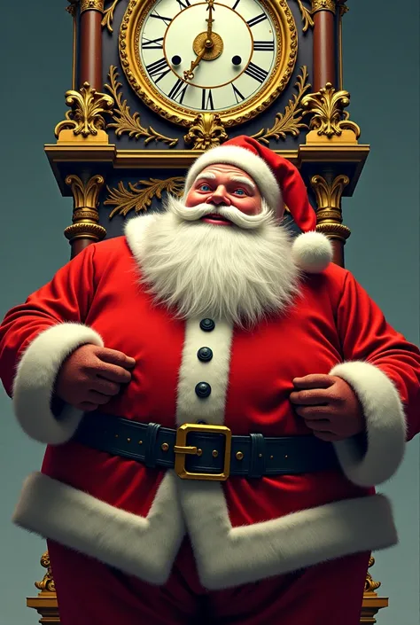 fat santa claus big clokc