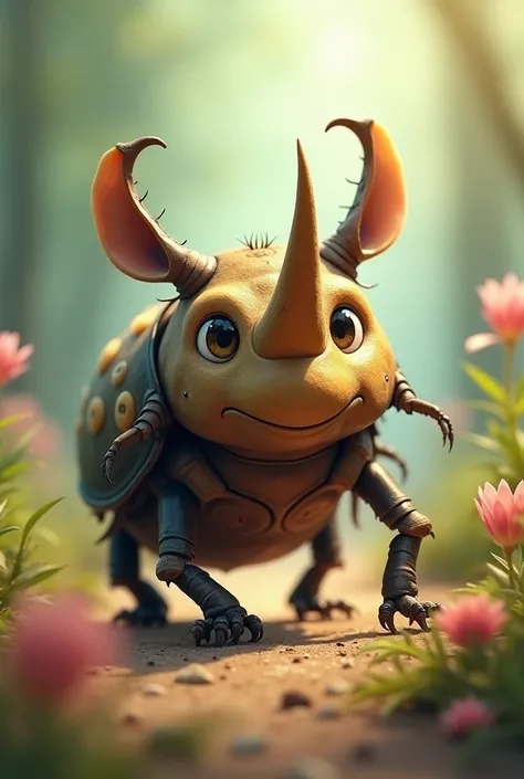 The character of a rhinoceros beetle、is so cute and charming