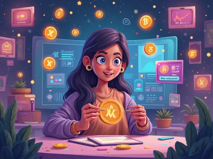 Create a thumbnail of how to earn memes coins for beginners, for a YouTube channel .