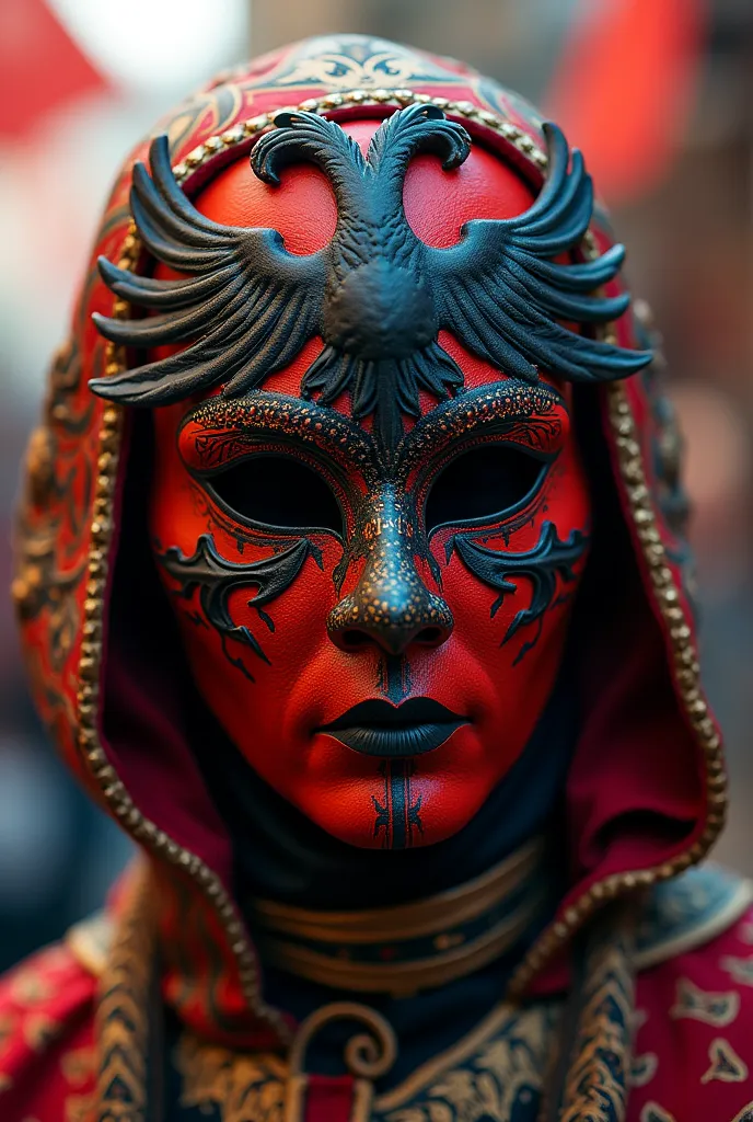 Carnival mask with albanian eagle flag just eyes cover