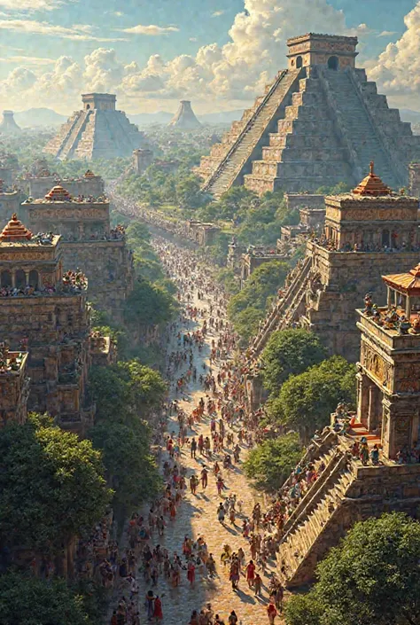 An image of Tenochtitlán at its peak that is an image to commemorate its anniversary