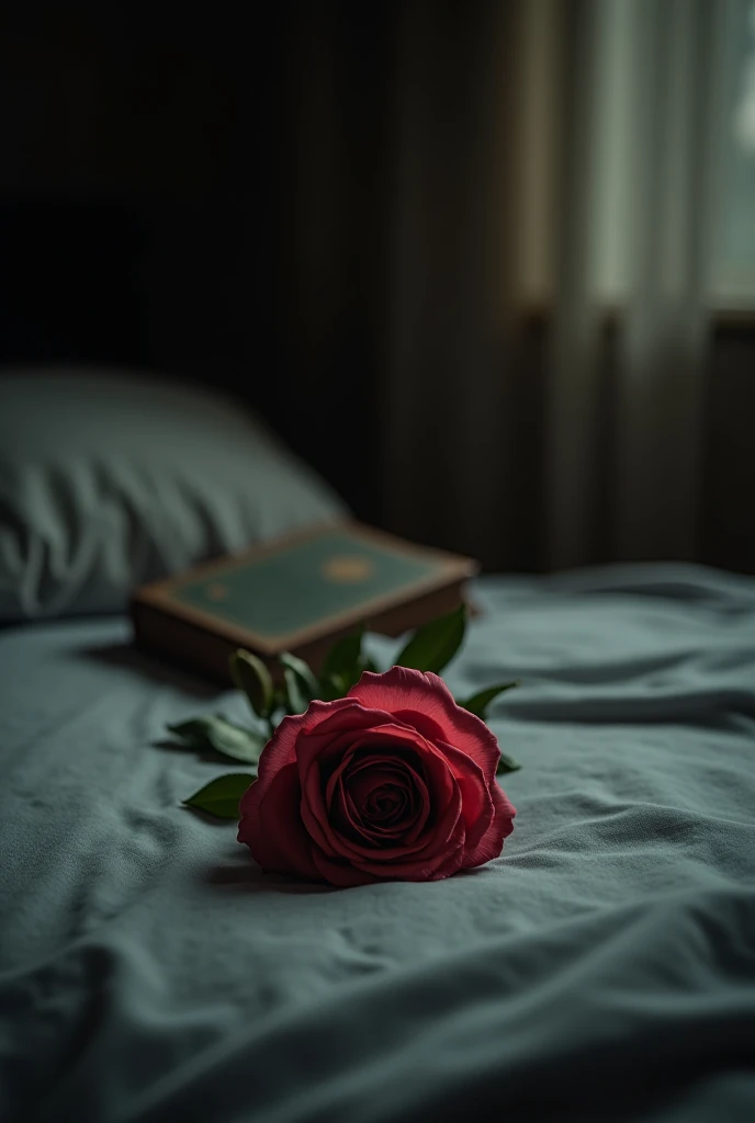 Rose on a death bed, vintage, Romeo and Juliet themed