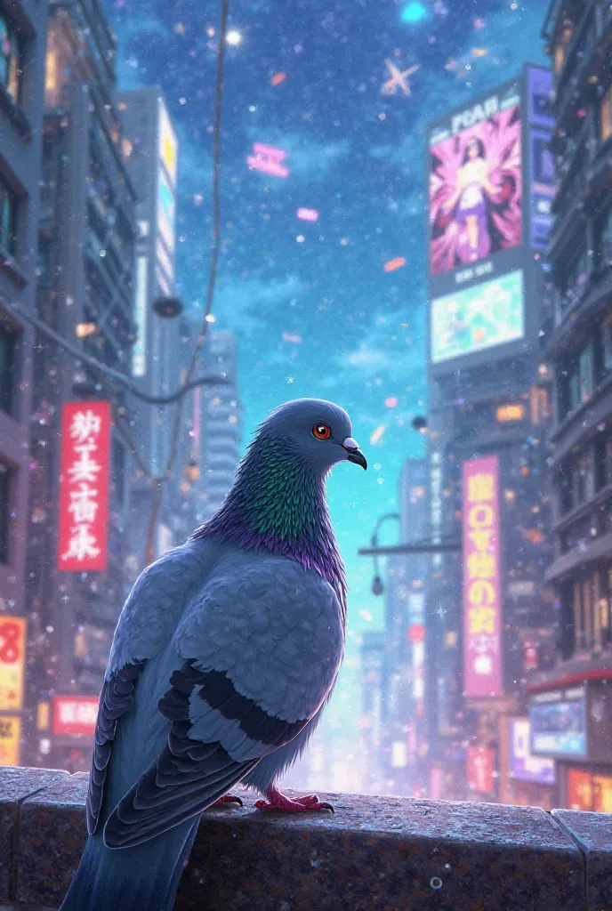 pigeon watching anime