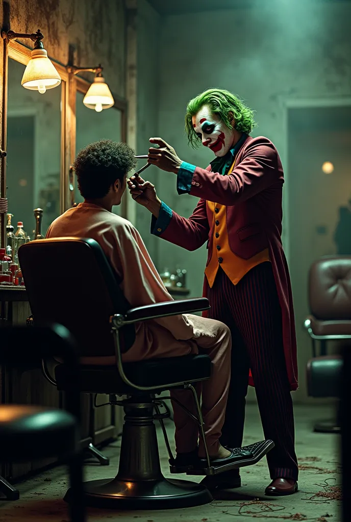 Joker Barber Cutting Hair