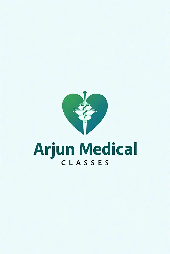 I want an logo that represent the medical classes and after that by the name of Arjun medical classes