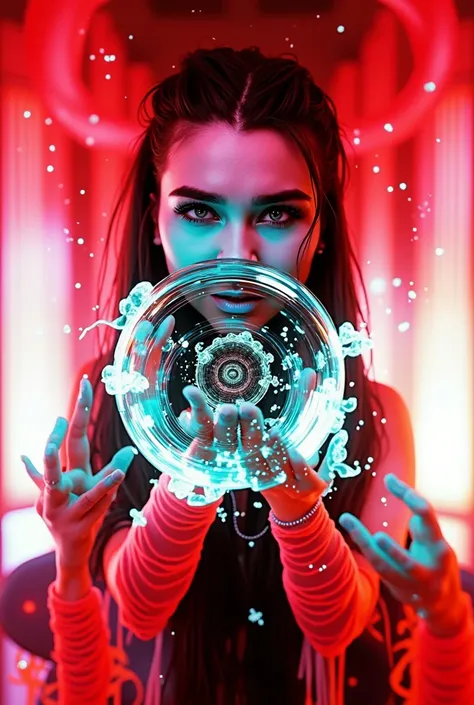 endless loop inward energy swirls in the orb, intricate abstract digital artwork, surreal, mesmerizing, hypnotic, dynamic, swirl...