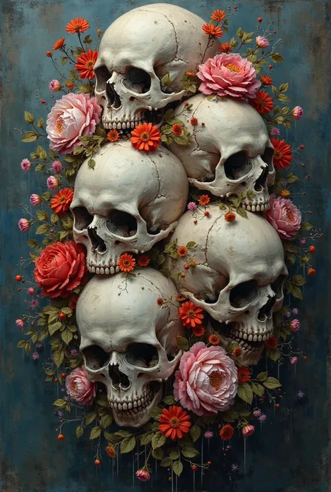 Flowers and Skulls