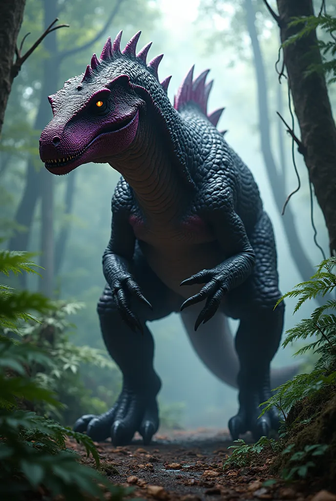 Make me a black and purple dinosaur 