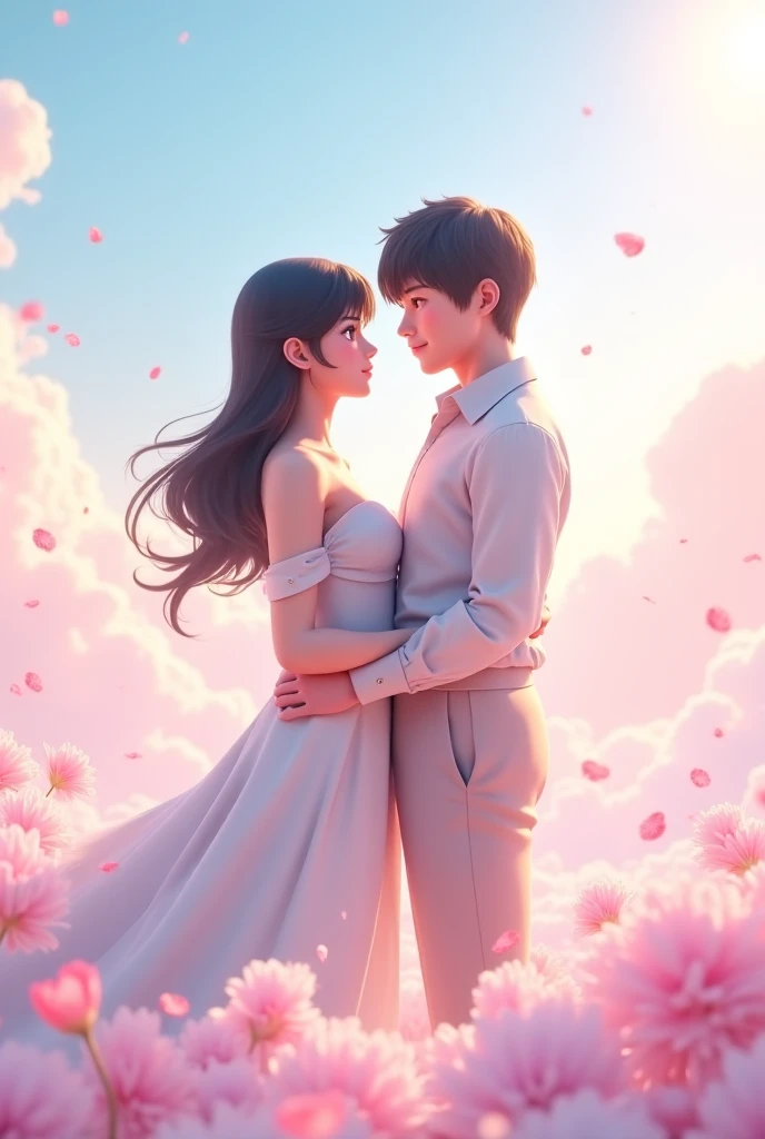 3d anime lovely dreamy couple