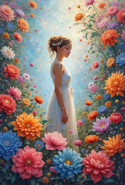 I want the same painting that Lola says with lots of colorful flowers