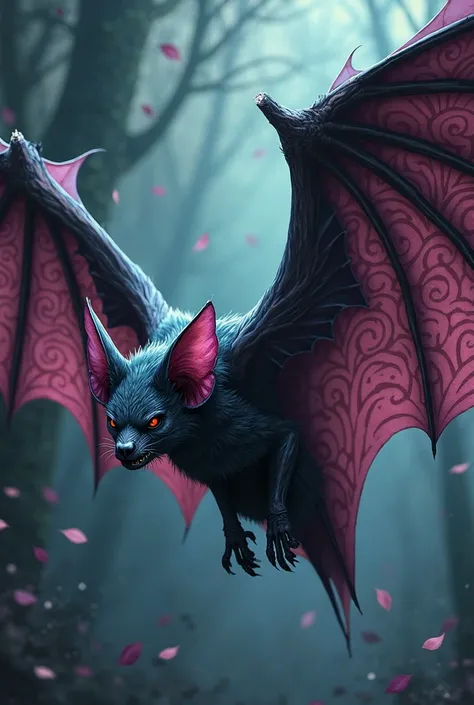 bat with cool wings for a sternum tattoo