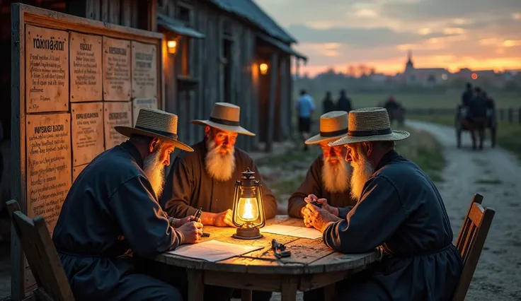 Ultra HD, realistic, and dynamic scene of Amish life contrasted against the modern digital world, highlighting simplicity and tr...