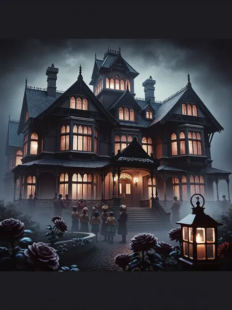 Photo in front of a Victorian boarding school dormitory