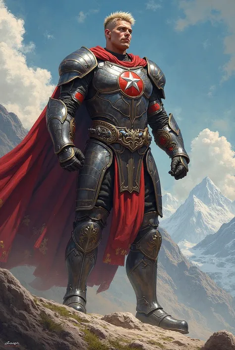Create a warrior without a helmet with the star logo